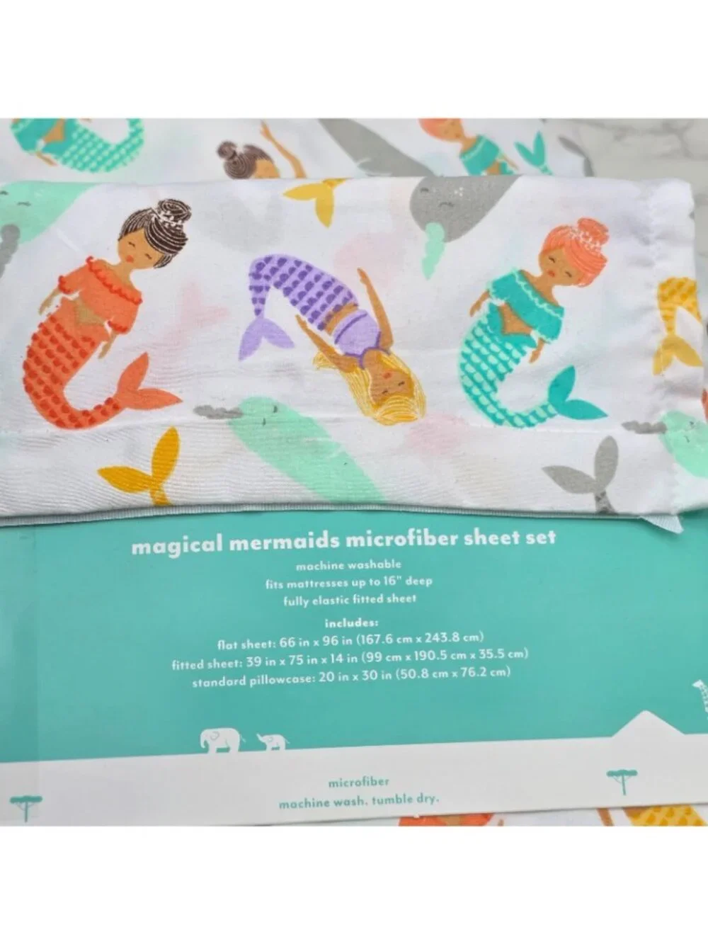 NEW 2 Sets of Pillowfort Magical Mermaids Twin Sheet Set Microfiber 6 Piece Set